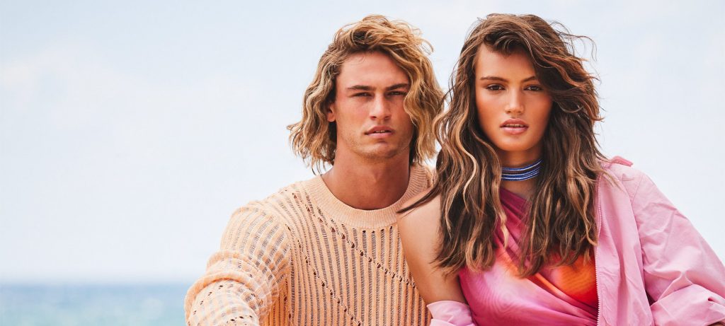 Beach.waves, hair.resort.spray